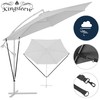 Kingsleeve Wind protection for cantilever parasols, robust metal hooks, variable,