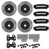 Lybunair 4pcs Metal Simulation Brake Disc Brake Calipers for 1/10