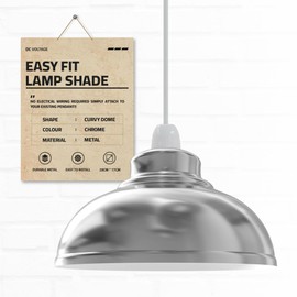 DC Voltage Industrial Ceiling Pendant Light Shades Retro Style Curvy Dome Shaped lamp Shades Metal Easy fit Ceiling Pendant Light Shades for Light fixtures