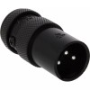 Squareplug SPX-MBK, Low Profile Heavy Duty Male 3 Pin XLR