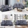 TAOCOCO Non Slip Recliner Sofa Covers for 3 Cushion Couch,