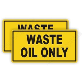 Stickers Decals Decorative Pair - Waste Oil ONLY Vinyl Stickers Decals Labels Transfer Tank Shop Heater
