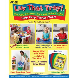 Argee Luv That Tray Kid's Plastic Placemats (Set of 4)