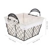 TOVINANNA Bread Serving Basket Liner Iron Wire Storage Basket for