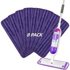 ITidyHome Reusable Mop Pads Compatible with Swiffer PowerMop, Power Mop Refill Pads Microfiber Mop Pads, Machine Washable Power Mop Replacement Pads for Multi-Surface & All Types of Floors (8)