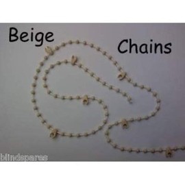 BEIGE Bottom Chain for 89mm/3.5" Vertical Blinds -100 clips