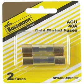 Bussmann (BP/AGU-40GP-RP) Gold Plated 40 Amp Fast Acting AGU Fuse, (Pack of 2)
