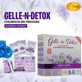 SPA REDI Gelle-n-Detox Lavender and Rosemary Luxurious Jelly Pedicure Kit - Professional Pedicure Foot Care, Cooling and Refreshing, Complete Foot Care - ICY Mint - 10 in 1 Bundle