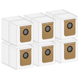 (6 Pack) L50 L60 Dust Bags Replacement Compatible with eufy L60/ L60 Hybrid/ L60 SES/ L50 SES/ L50 Series Self Empty Station, Robot Vacuum Bags, Filter Bags, Disposable Canister Bags