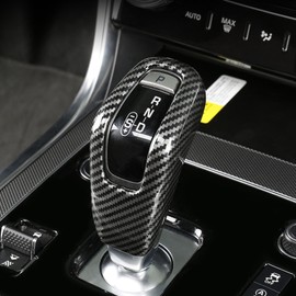 ZiWen New Interior Trim Center Gear Shift Knob Cover Accessories for Land Range Rover Sport Evoque Discovery Sport 2020 2021 2022 2023 (Carbon Fiber Print)