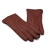 Harssidanzar Leather Gloves For Mens Comfort Cashmere Lined Gloves GMUK006,Cognac,Size