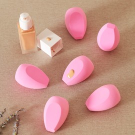 6pcs Makeup Sponge Set -Snowflakes Premium Beauty Makeup Sponge Blender Professional Foundation Sponge Latex Free Flawless Coverage of Powder, Cream, Liquid (Pink)