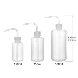 ZELARMAN 3-Pack Plant Flower Watering Bottle/Succulent Watering Cans Plastic Squeeze Bottle with Bend Mouth/Garden & Indoor Watering Tools (150ML,250ML,500ML)
