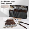 Acrylic Paint Brush Set - 25 Pieces Premium Synthetic Artist