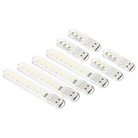 PATIKIL USB Night Light, 8 Pack Portable Plug-in Mini LED Lamp Stick for Home Decor Reading Sleeping Camping, White