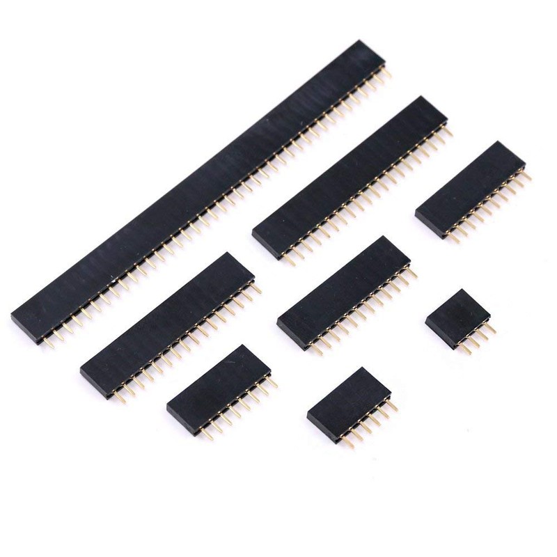 ARCELI 120個 2.54mm ストレート 単列PCBボード メスピンヘッダーソケットコネクターストリップ詰め合わせキット Arduinoプロトタイプシールド用 (単列)