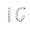 Lydreewam Hoop Earrings 925 Silver Twisted Hypoallergenic Hoop Earrings for