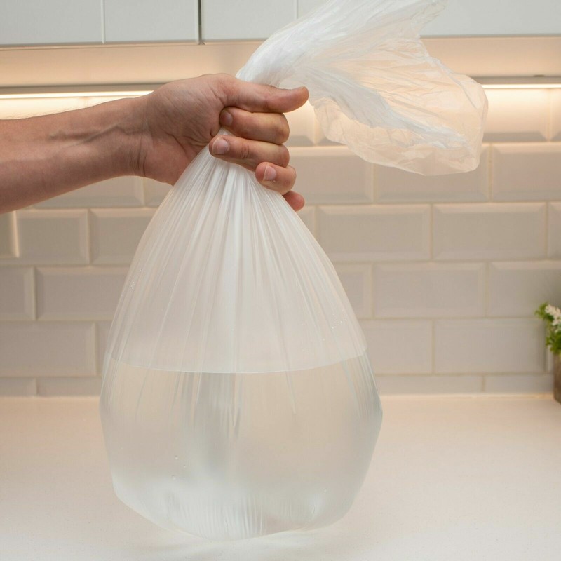 CCLINERS 7-10 Gallon Clear Garbage Bag Recycling Trash Bags, 100