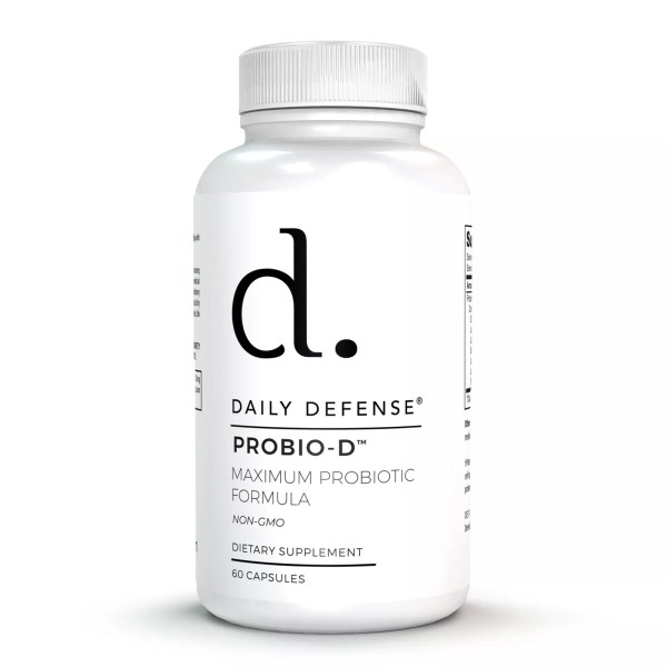 Daily Defense PROBIO-D Probiotics for Women and Men Gut Health