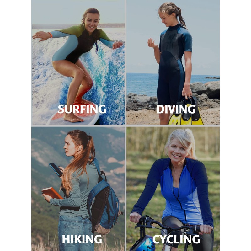 ATTRACO Womens Rash Vest Zip Long Sleeve UPF 50 Rash