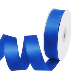 Isaspire 1" Width x 50 Yards Satin Fabric Ribbon, Royal Blue Ribbon Perfect for DIY Bows, Swags, Gift Wrapping, Craft, Flower Bouquet，Christmas and Party Decoration