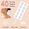 Transparent Earring Support Patches, Lightweight Adhesive Ear Lobe Stickers for