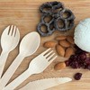 Juego de Cubiertos Desechables de Madera - 48 Piezas (12
