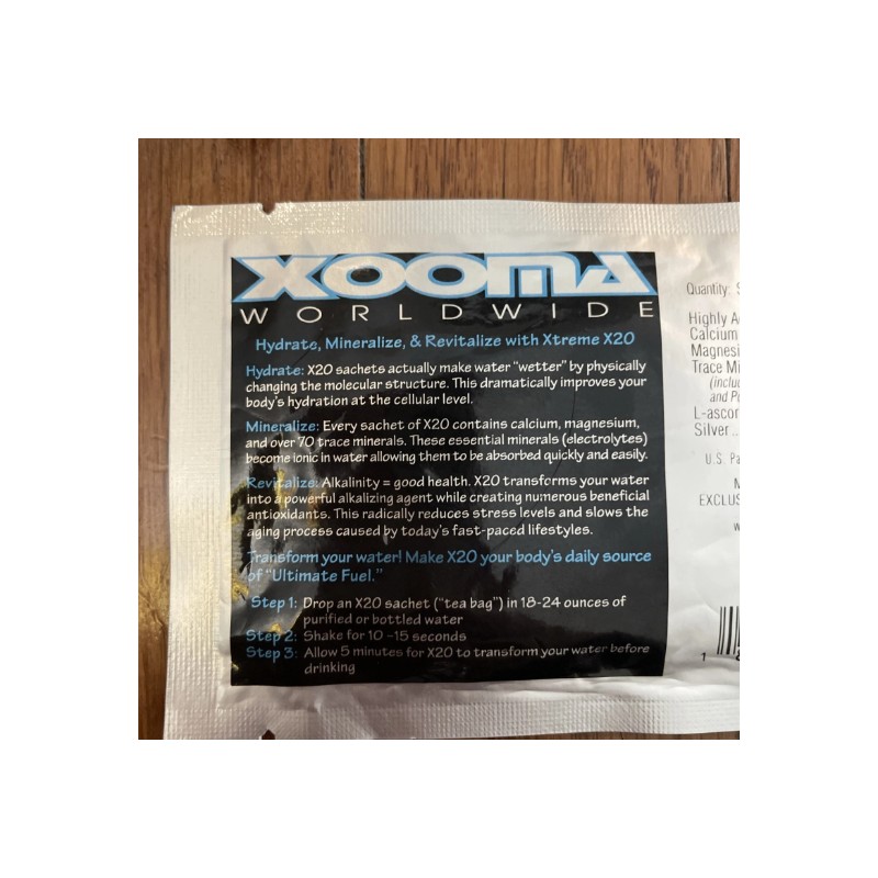 Xooma x2o 5 Packs 30 Sachets Hydrate, Mineralize, & Revitalize