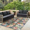 DECOMALL Outdoor Area Rug for Patio Gazebo Balcony Backyard, Flower