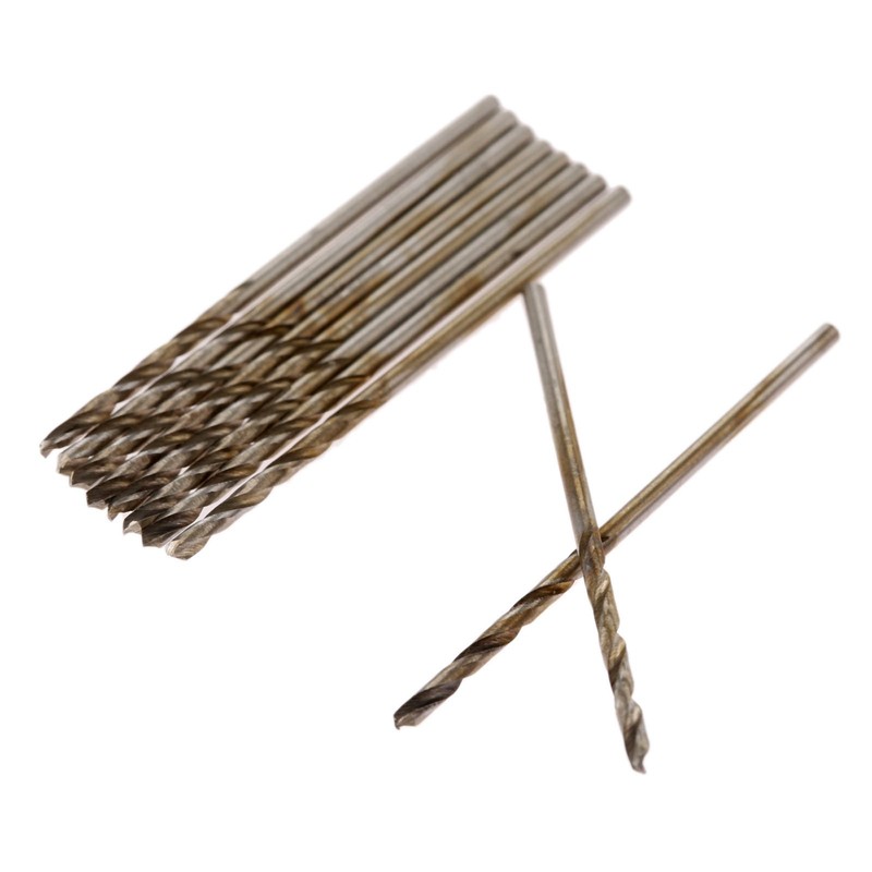 Mtsooning 10 Pcs 1mm Micro HSS Twist Drill Bit Straight