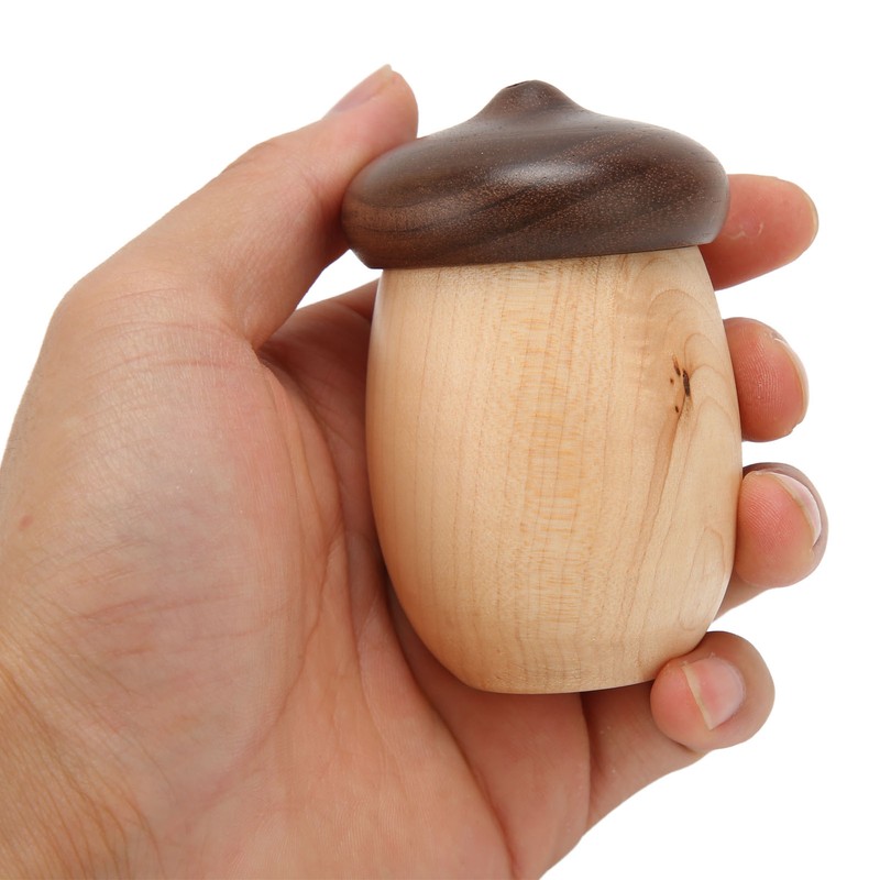 Acorn Shaped Toothpick Container 8cm Height Rounded Structure Eco Friendly