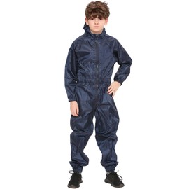A2Z 4 Kids Girls Boys Raincoat Kids Puddle Suits All in One - Rainsuit 642 Navy 5-6