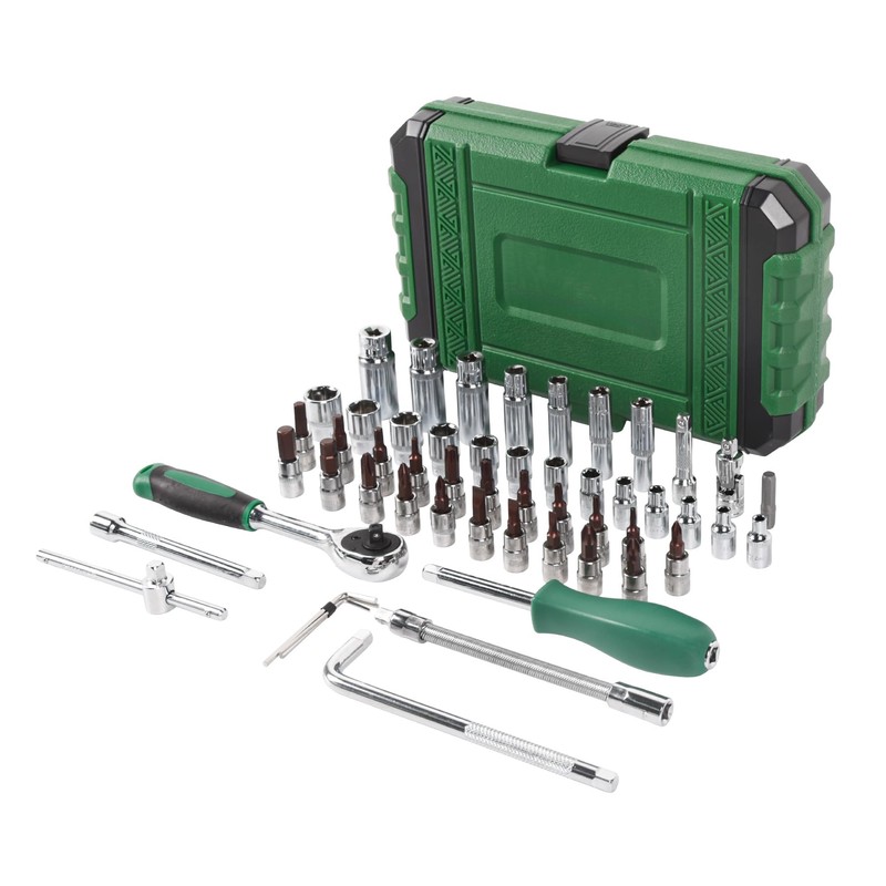 Dawot 54pcs 1/4" Socket and Drive Tool Set Mechanics Tools