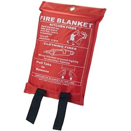 Fire Blanket For Kitchen, Office, Restaurants – Quick Release Fiberglass Survival And Emergency Blankets With Flame Retardant, 1.0 m x 1.0 m Size (1 x fire blanket)