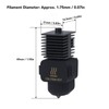 Nozzle Hot End Kit, Removable Steel Nozzle, Brass Heating Block