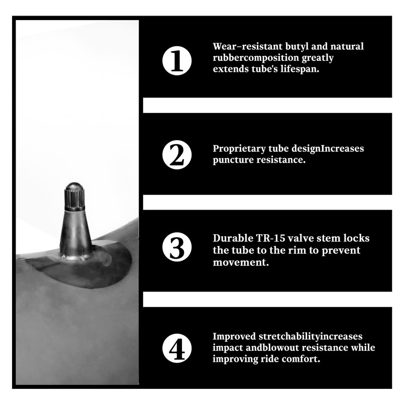 (2 -Pack) 600-12 Tube 6x12 Tube 6.00-12 Inner Tube