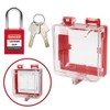 HiLKCO Emergency Stop Push Button Cover Lockout with Padlocks,Switch Cover