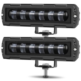 DERI 6 Inch LED Light Bar, 2PCS 3000LM Spot Slim LED Light Pods with Clear Cutoff Line, Offroad Fog Driving Lights For Truck Pickup Car SUV UTV ATV Boat