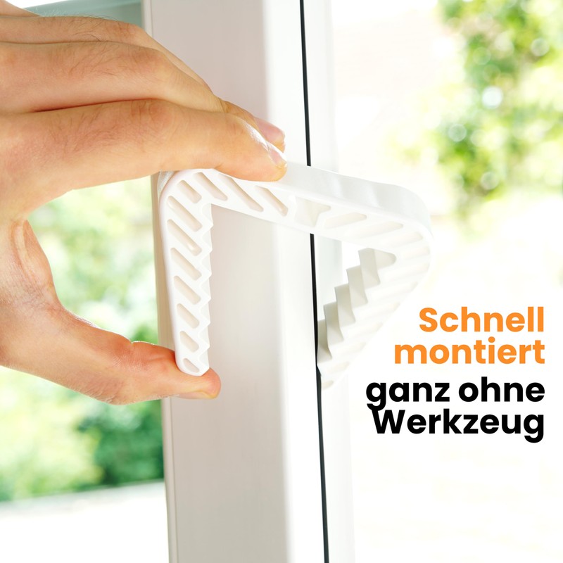 homeXpert Window Clamps, Set of 6, White, Window Stopper, Clamp