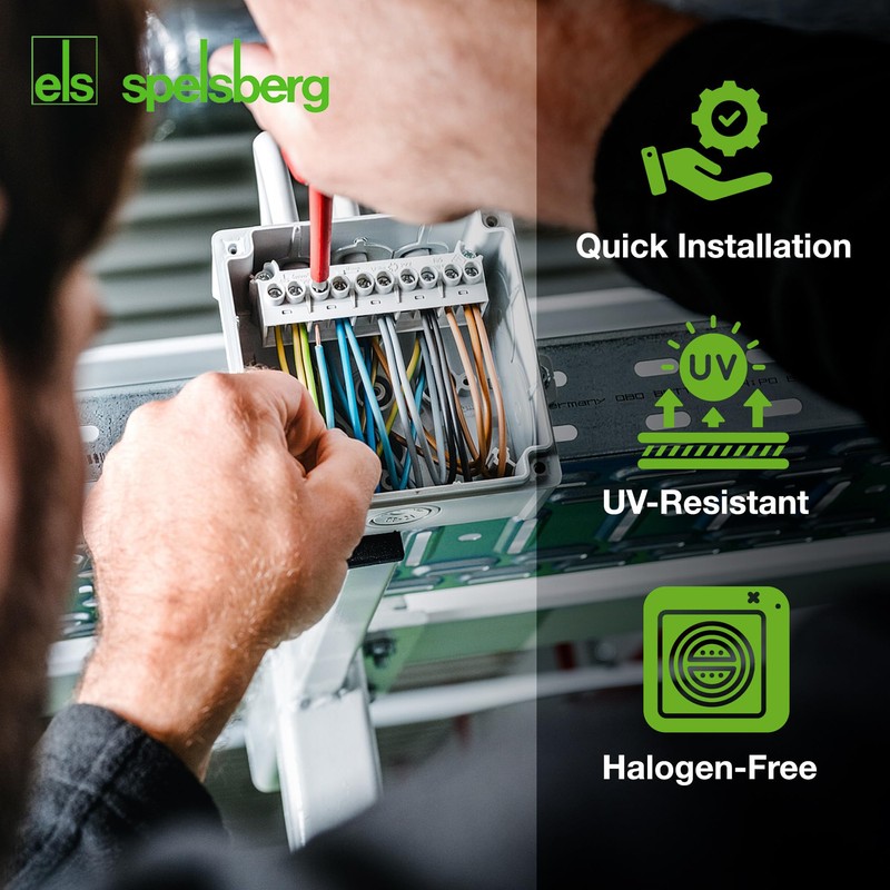 Spelsberg Abox 040-2,5² - Professional IP66 Junction Box with 5