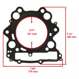 Caltric Cylinder Head Gasket fits Yamaha Rhino 660 YXR660F 2004 2005 - 2007