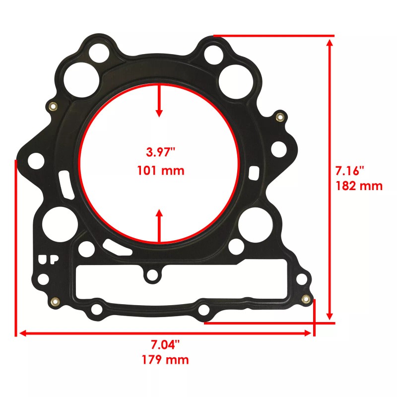 Caltric Cylinder Head Gasket fits Yamaha Rhino 660 YXR660F 2004