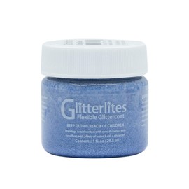 Angelus Flexible Glittercoat Glitter Paint, Baby Blues
