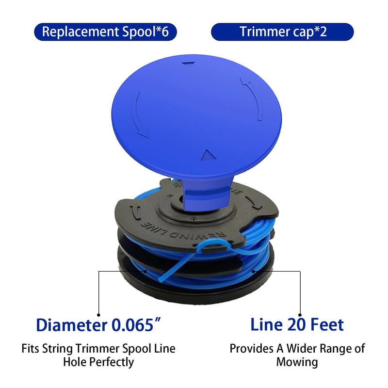 Kudoosen KST-120X Trimmer Replacement Line Compatible for Kobalt KST 120x-06,