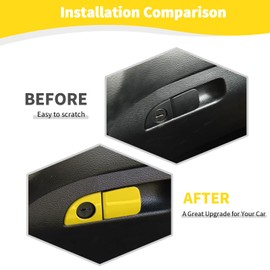 RT-TCZ for Challenger Glove Box Latch Handle Trim Cover Yellow for Dodge Charger 2010 Up for Challenger 2015 Up for Chrysler 300C 2011 Up Yellow Interior Accessories 2pcs