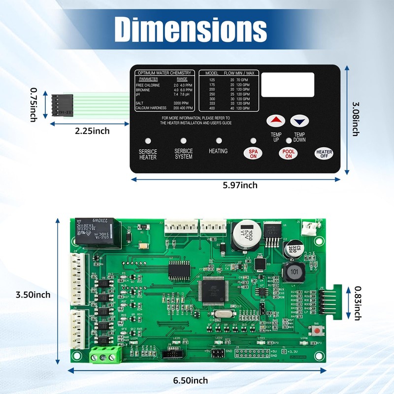 42002-0007S 461105 Control Board kit Replacement for Pentair Mastertemp 400