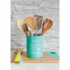 Now Designs Powder-Coated Steel Utensil Crock, Turquoise, 5x6 inches