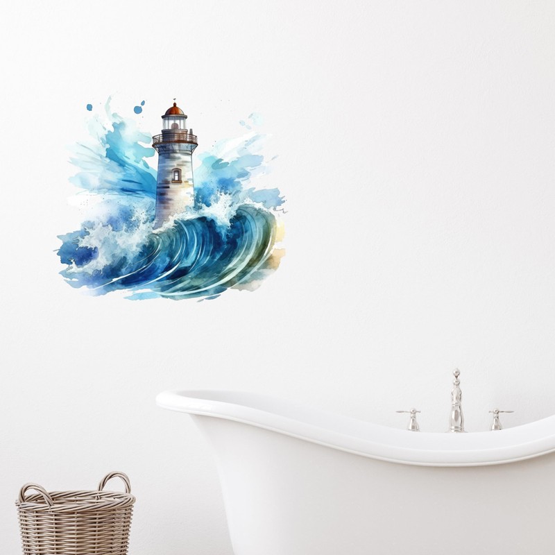 GRAZDesign Wall Sticker Lighthouse North Sea, Nautical Wall Sticker for