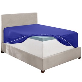 Hearth & Harbor Royal Blue Twin Fitted Sheet Kids, Extra Deep Pocket Fitted Sheet Twin Size, 1800 Microfiber Fitted Twin Sheet Only, Ultra Soft Twin Bed Fitted Sheet Fits up to 24 Inch Mattress