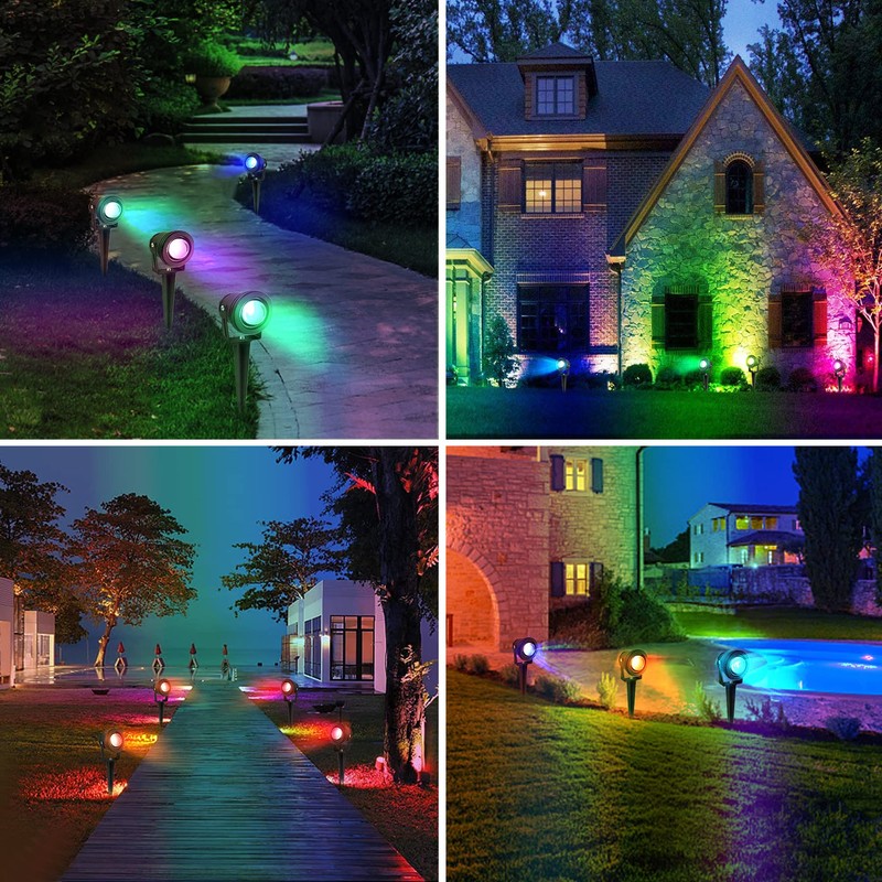 Kefflum 10 W RGB LED Garden Light Spotlight, 230 V